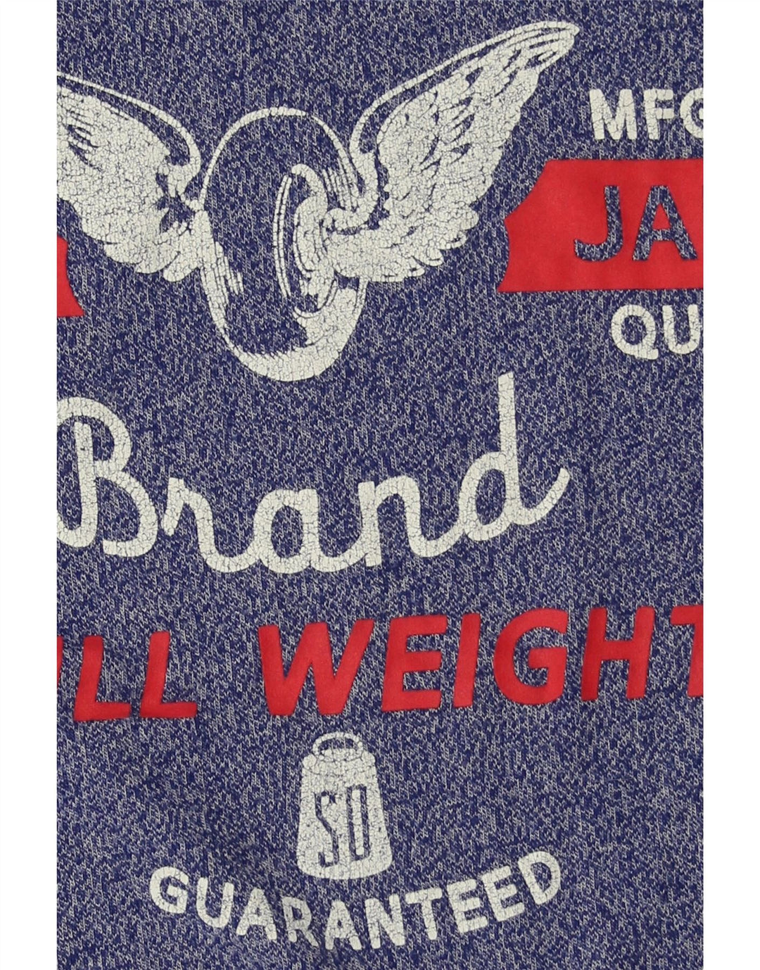 SUPERDRY Mens Graphic T-Shirt Top Large Blue Flecked Cotton