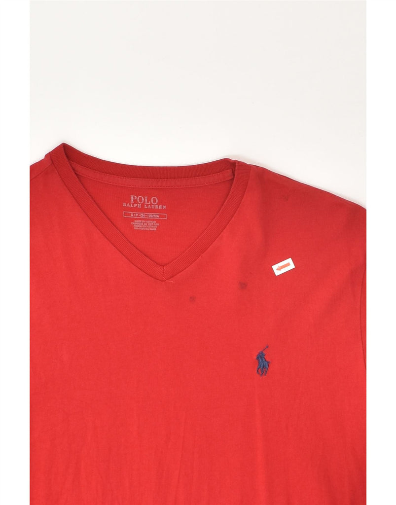 POLO RALPH LAUREN Mens T-Shirt Top Small Red Cotton | Vintage Polo Ralph Lauren | Thrift | Second-Hand Polo Ralph Lauren | Used Clothing | Messina Hembry 