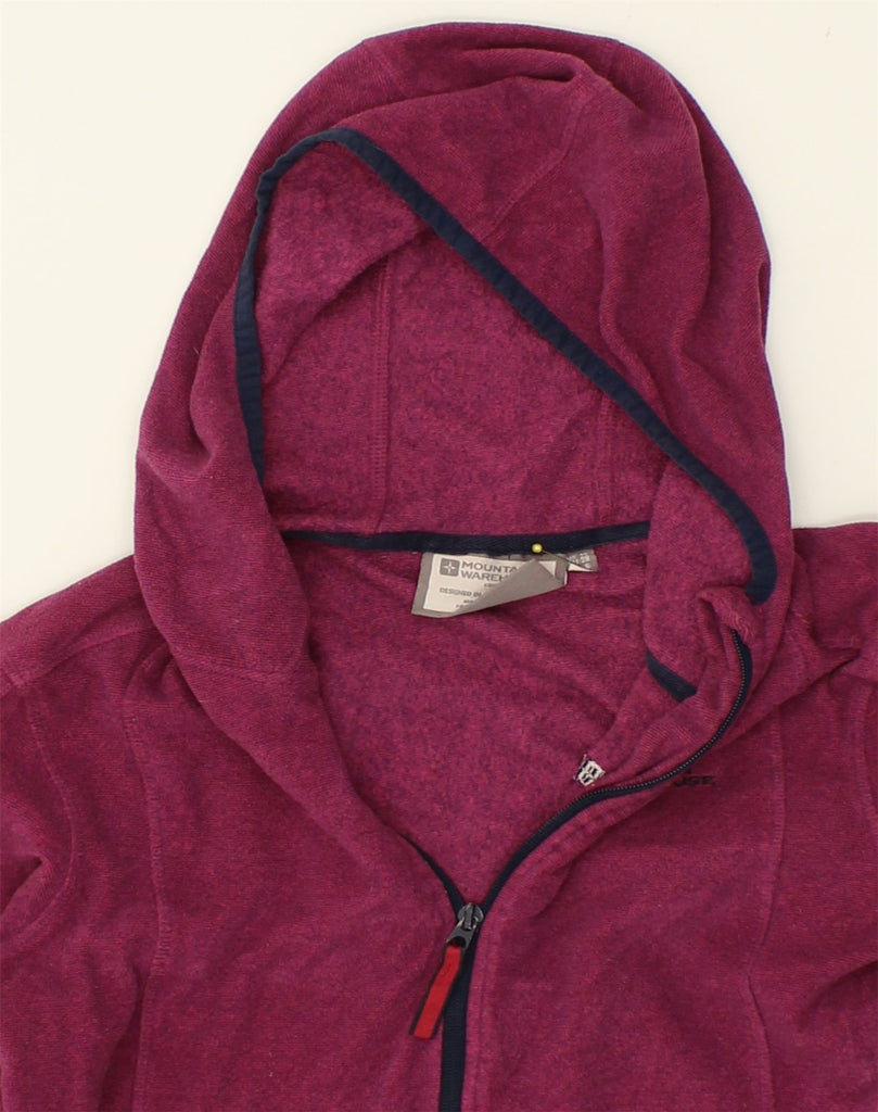 MOUNTAIN WAREHOUSE Womens Hooded Fleece Jacket UK 10 Small Purple | Vintage Mountain Warehouse | Thrift | Second-Hand Mountain Warehouse | Used Clothing | Messina Hembry 