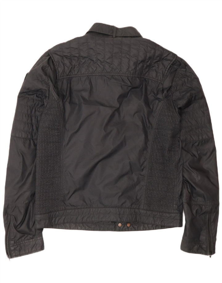 Blauer Mens Bomber Jacket UK 42 XL Black Polyamide