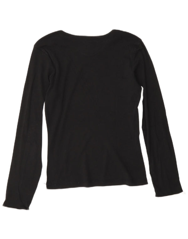 Champion Womens Graphic Top Long Sleeve UK 18 XL Black Cotton Sports