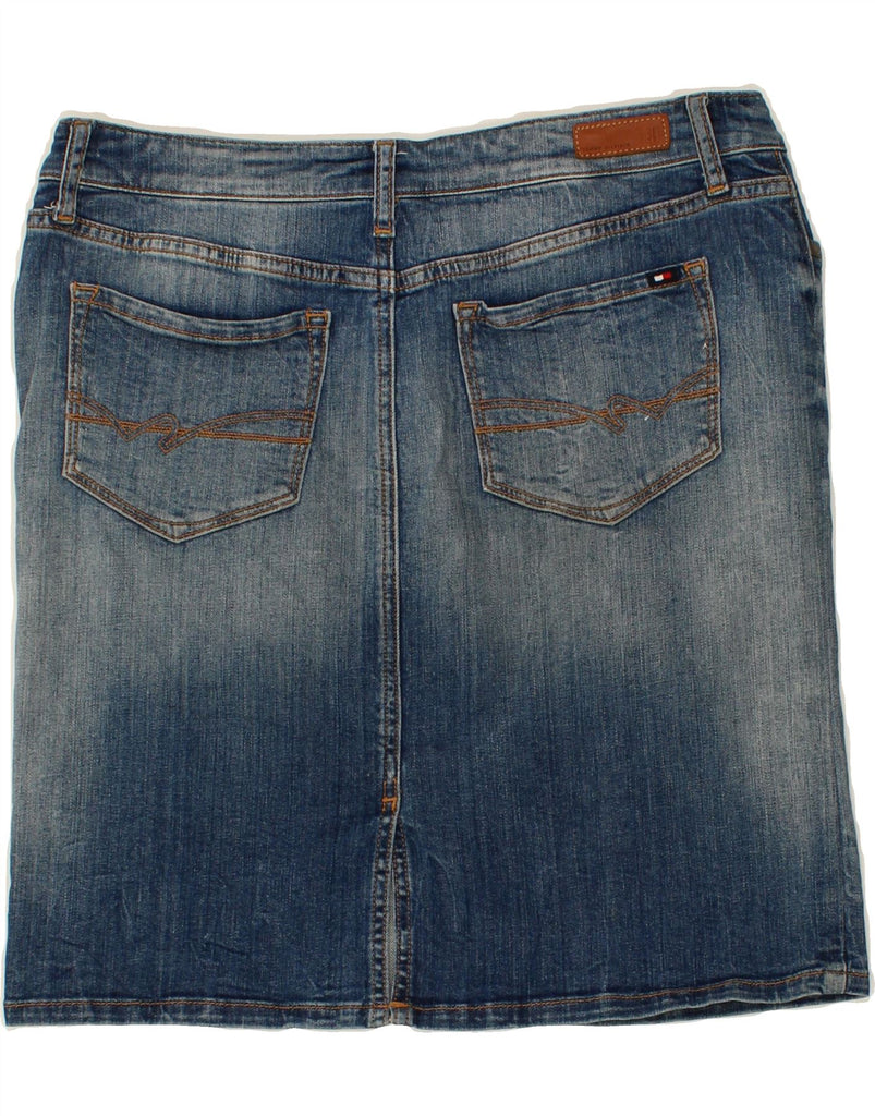 TOMMY HILFIGER Womens Rome Regular Fit Denim Skirt US 10 Large W32 Blue Vintage Tommy Hilfiger and Second-Hand Tommy Hilfiger from Messina Hembry 