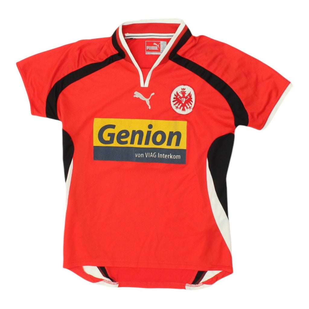 Eintract Frankfurt 00/01 Boys Red Puma Shirt | Vintage Kids German Football VTG | Vintage Messina Hembry | Thrift | Second-Hand Messina Hembry | Used Clothing | Messina Hembry 