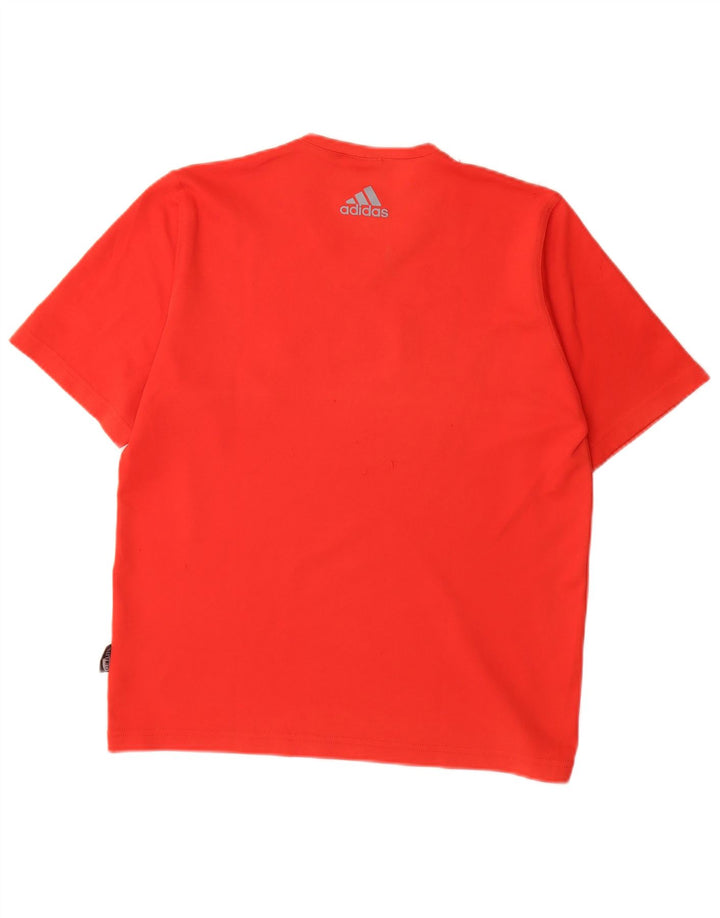 Adidas Mens Climalite T-Shirt Top UK 40/42 Medium Red Polyester