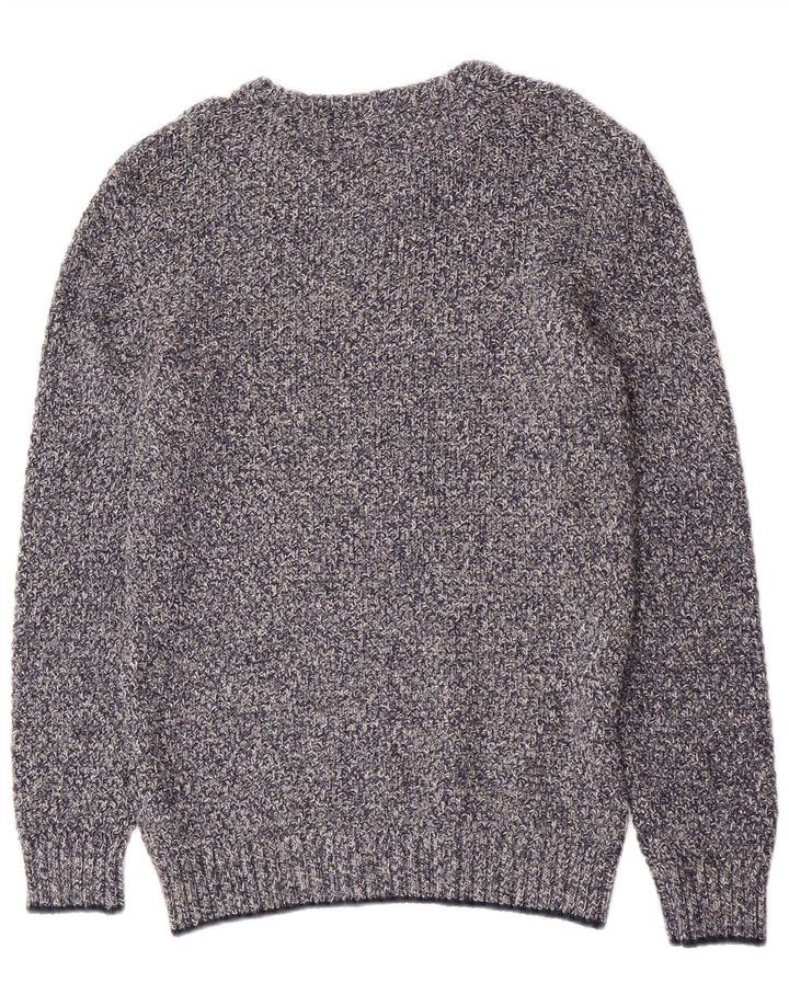 Fat Face Mens Crew Neck Jumper Sweater Medium Blue Flecked Cotton