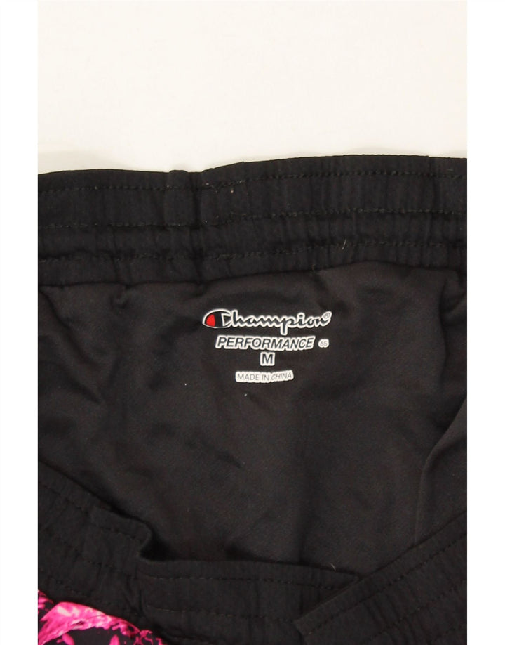 CHAMPION Womens Swimming Shorts UK 14 Medium  Black Tie Dye Vintage Champion and Second-Hand Champion from Messina Hembry 