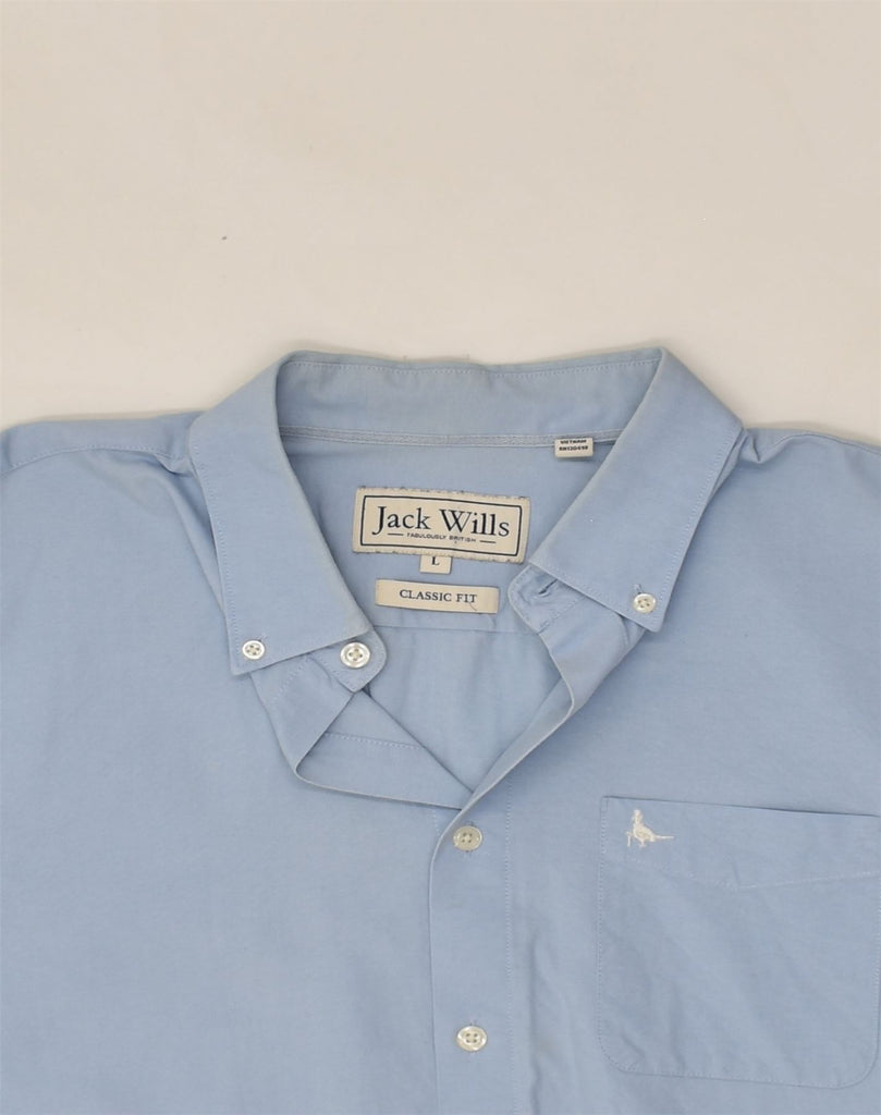 JACK WILLS Mens Classic Fit Shirt Large Blue Cotton | Vintage Jack Wills | Thrift | Second-Hand Jack Wills | Used Clothing | Messina Hembry 