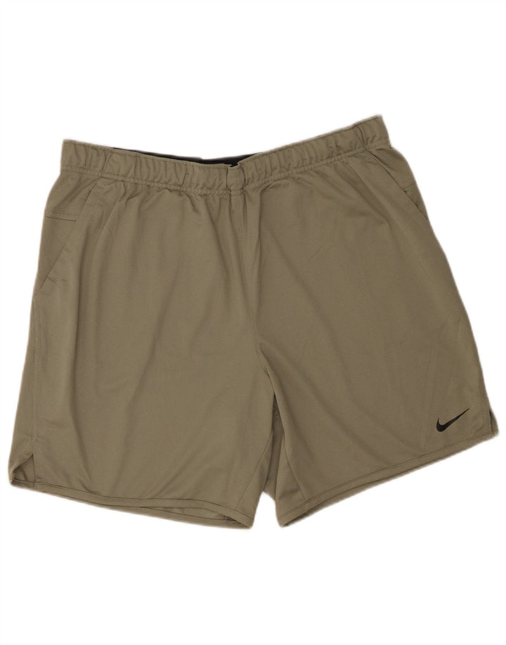 Nike Mens Dri Fit Sport Shorts XL  Khaki Polyester