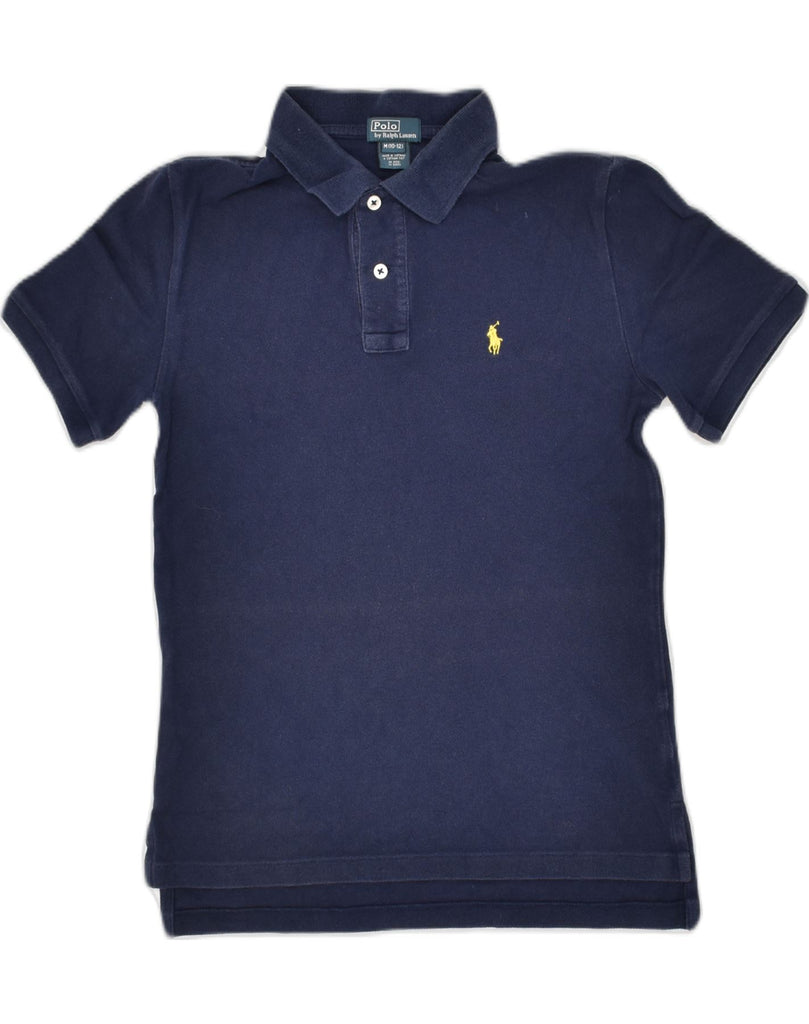 POLO RALPH LAUREN Boys Polo Shirt 10-11 Years Medium Navy Blue Cotton | Vintage Polo Ralph Lauren | Thrift | Second-Hand Polo Ralph Lauren | Used Clothing | Messina Hembry 