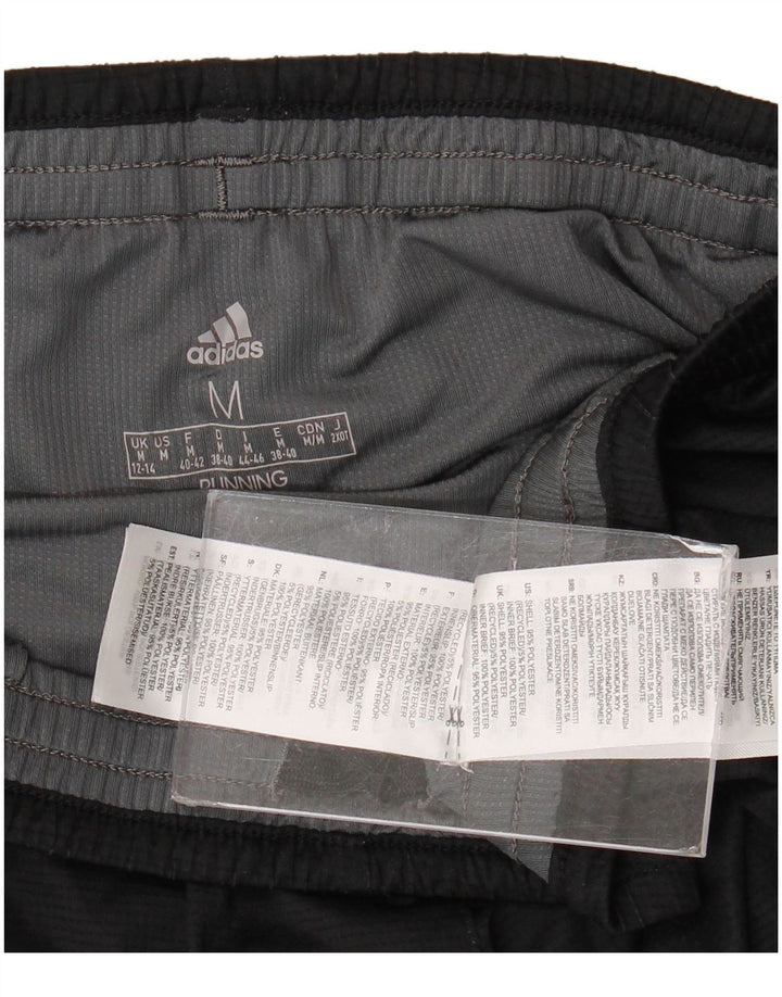 Adidas Womens Graphic Sport Shorts UK 12/14 Medium Black Polyester