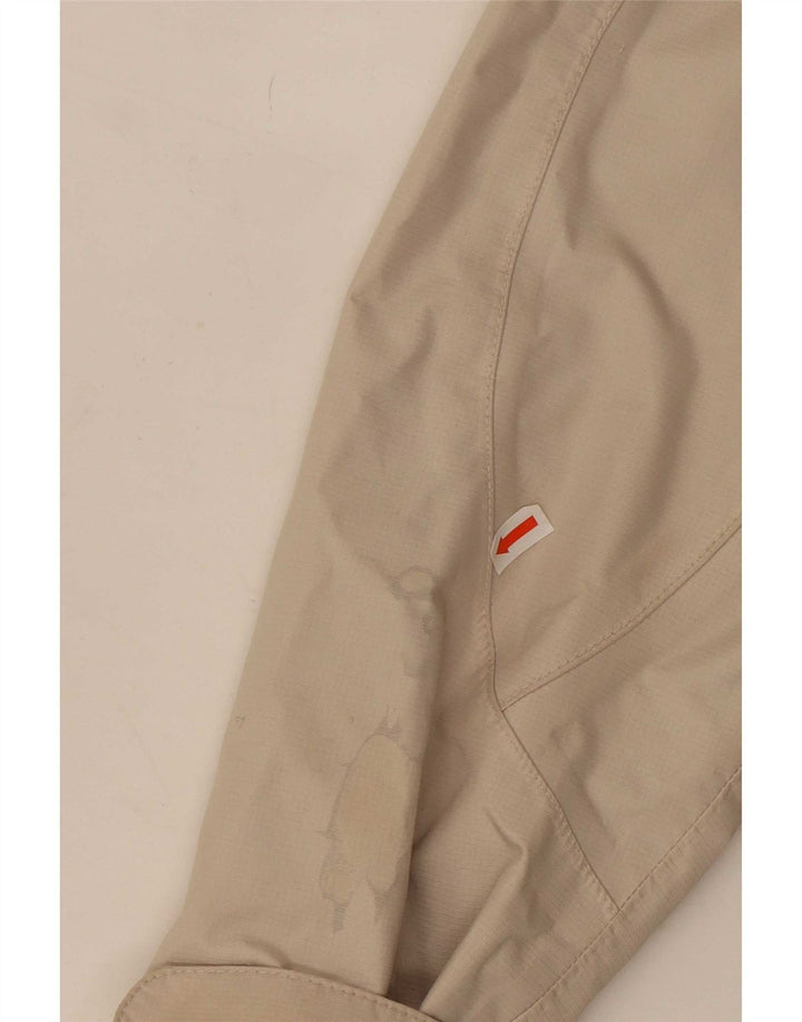 The North Face Womens Hooded Oversized Rain Jacket UK 10 Small Beige Nylon