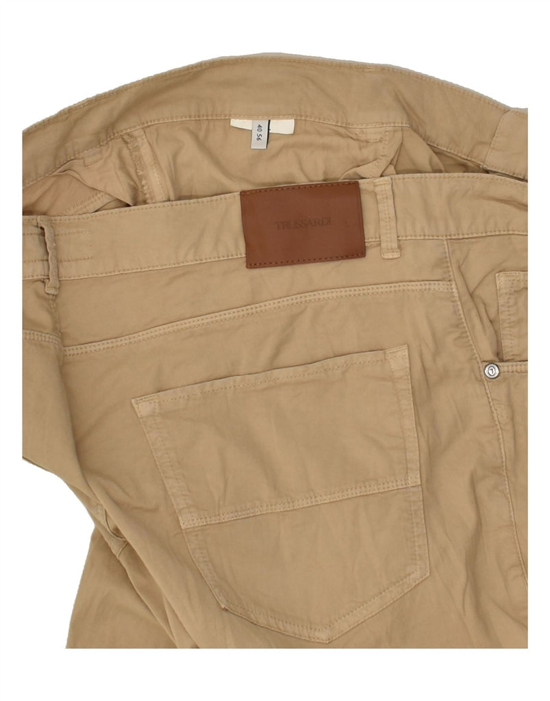 TRUSSARDI Mens Slim Casual Trousers W40 L29  Beige Vintage Trussardi and Second-Hand Trussardi from Messina Hembry 