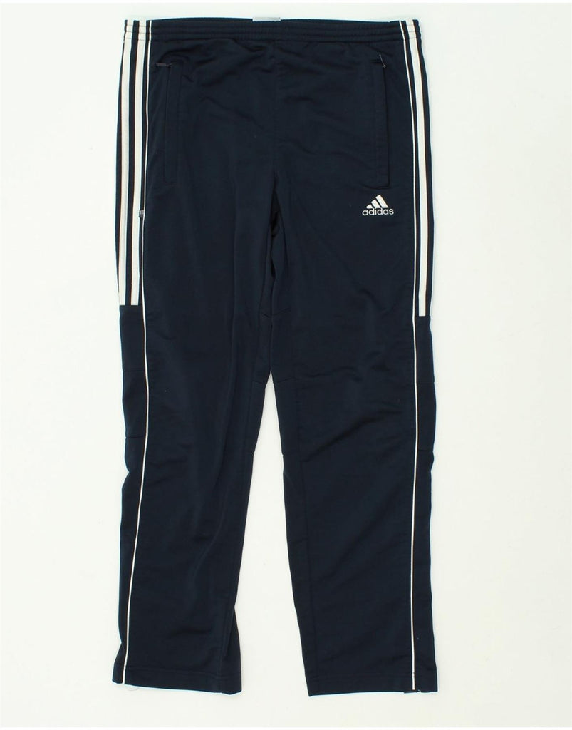 ADIDAS Boys Tracksuit Trousers 13-14 Years Navy Blue Polyester Vintage Adidas and Second-Hand Adidas from Messina Hembry 