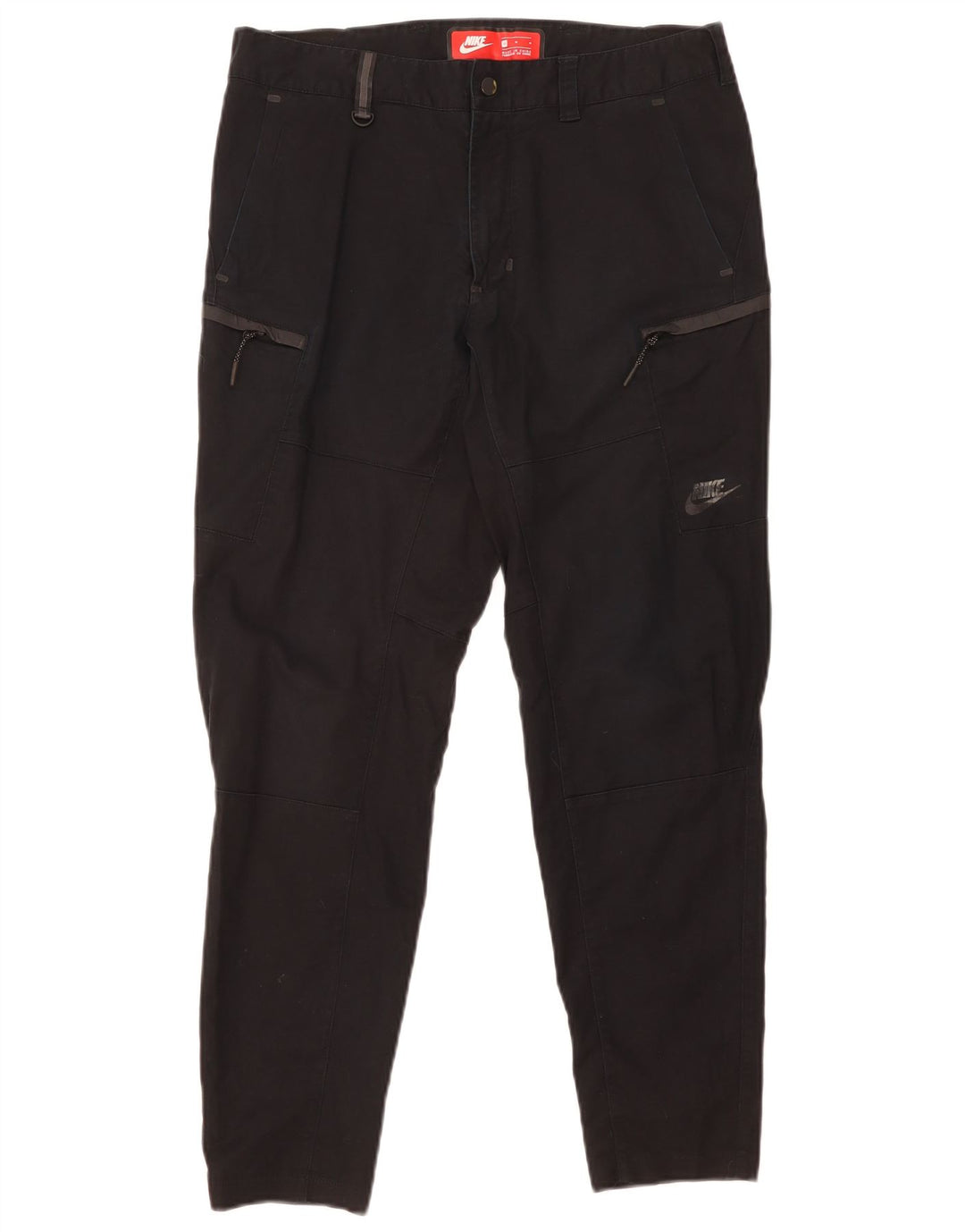 Nike Mens Tapered Cargo Trousers Medium W32 L29 Black Cotton