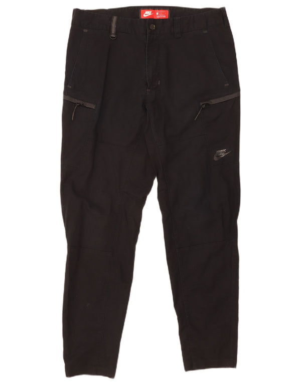 Nike Mens Tapered Cargo Trousers Medium W32 L29 Black Cotton