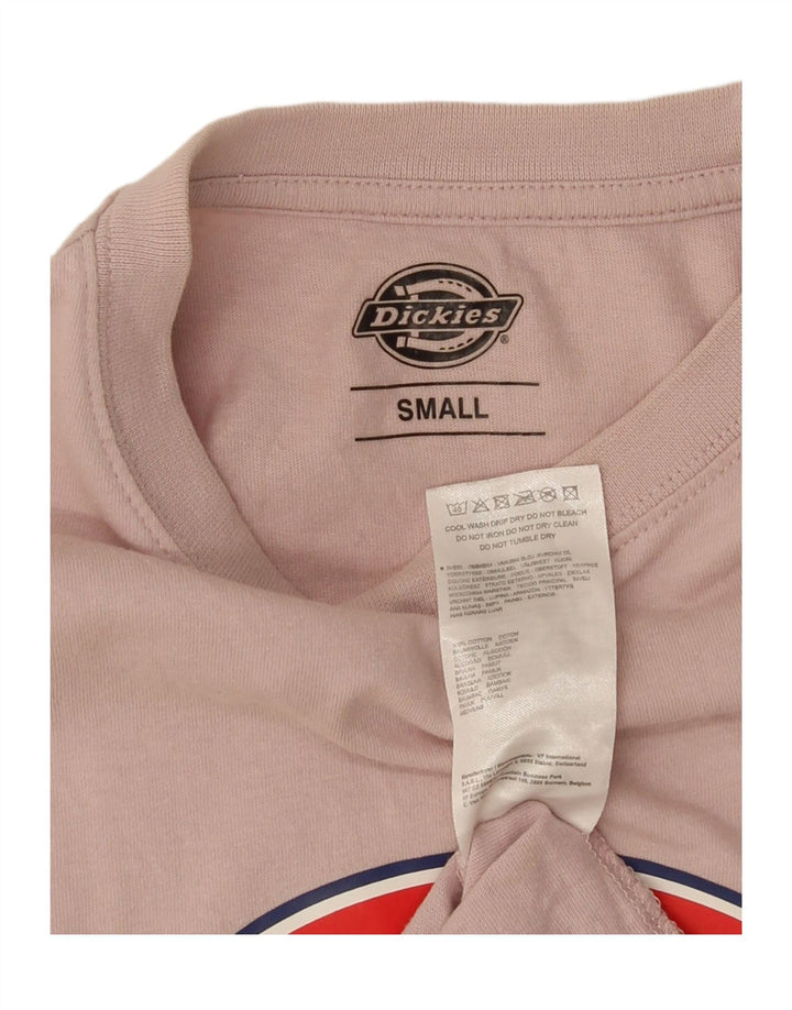 Dickies Mens Graphic T-Shirt Top Small Pink Cotton
