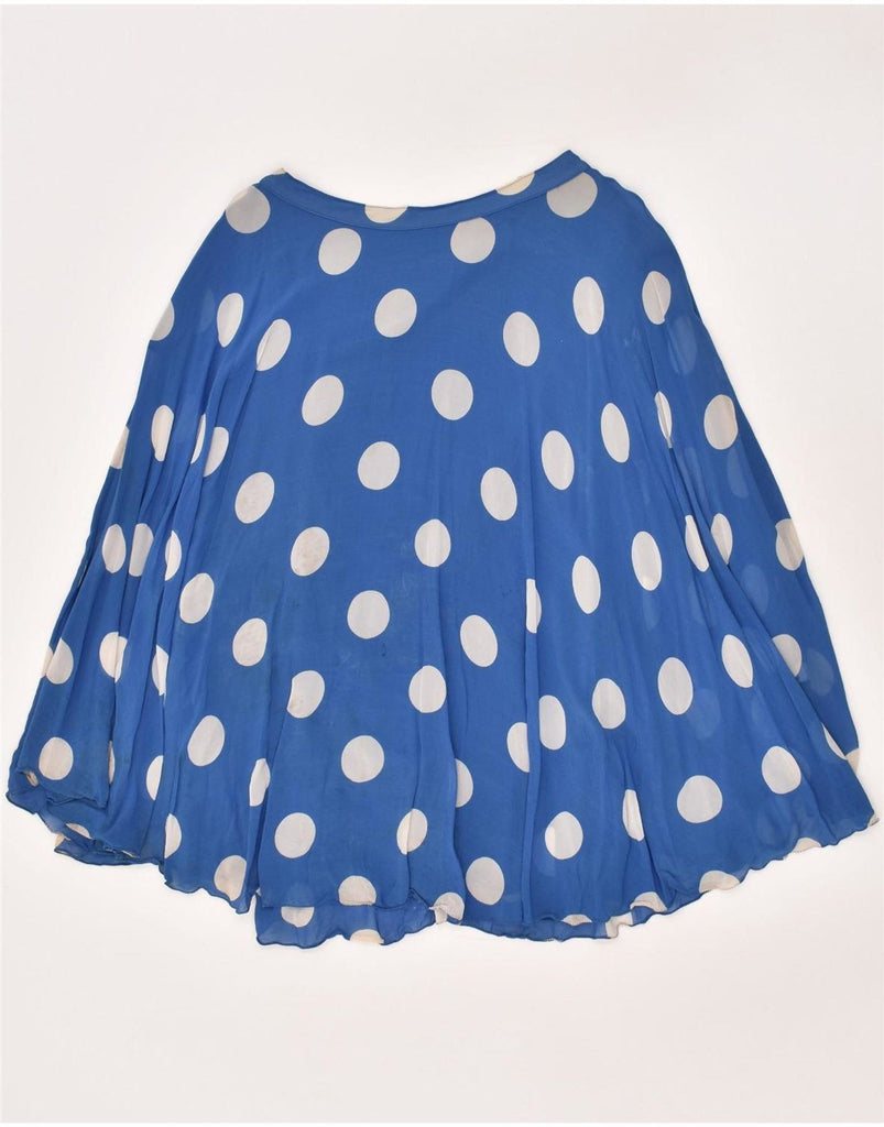 VINTAGE Womens A-Line Skirt W26 Small Blue Polka Dot Vintage Vintage and Second-Hand Vintage from Messina Hembry 