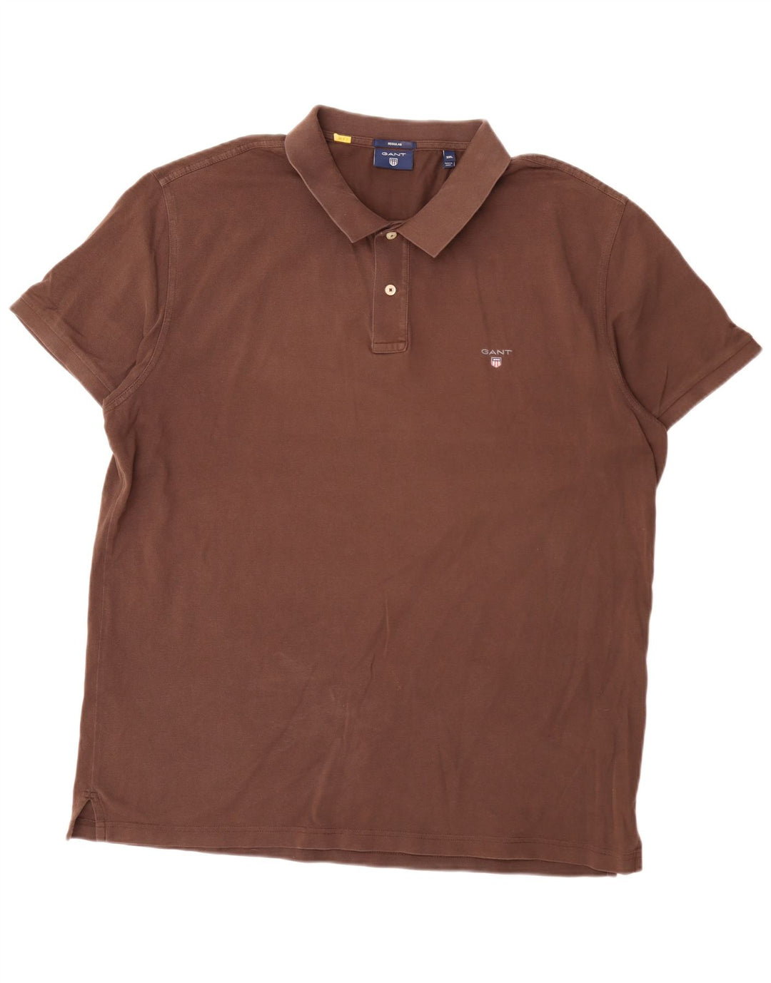 Gant Mens Regular Fit Polo Shirt 3XL Brown Cotton