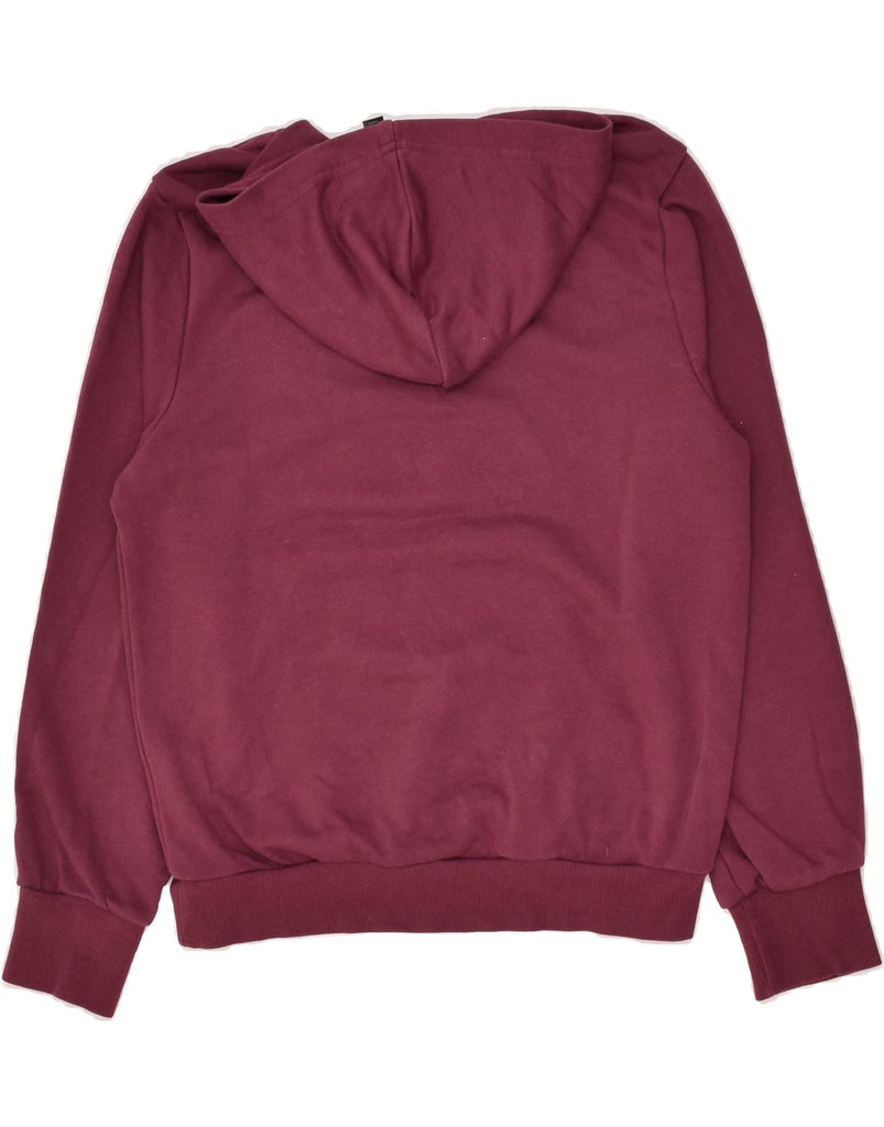 ADIDAS Girls Graphic Hoodie Jumper 11-12 Years Burgundy Cotton | Vintage Adidas | Thrift | Second-Hand Adidas | Used Clothing | Messina Hembry 