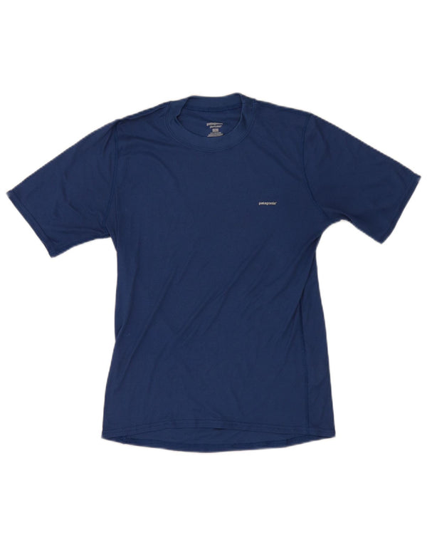 Patagonia Mens T-Shirt Top Small Blue Polyester