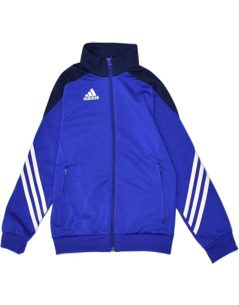 ADIDAS Boys Tracksuit Top Jacket 7-8 Years Small Blue Colourblock | Vintage Adidas | Thrift | Second-Hand Adidas | Used Clothing | Messina Hembry 