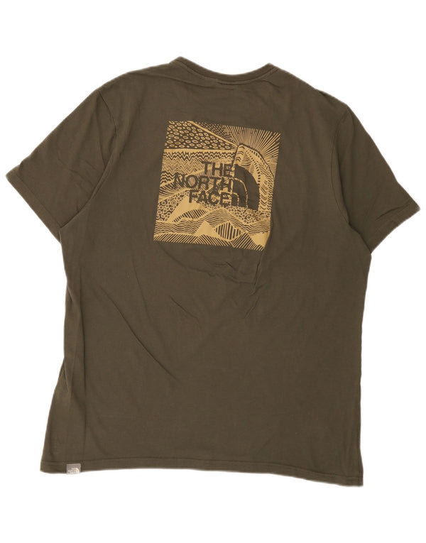 The North Face Mens Graphic T-Shirt Top Large Khaki Cotton