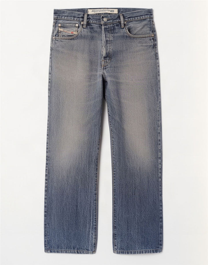 Diesel Mens Straight Jeans W34 L30 Blue Cotton