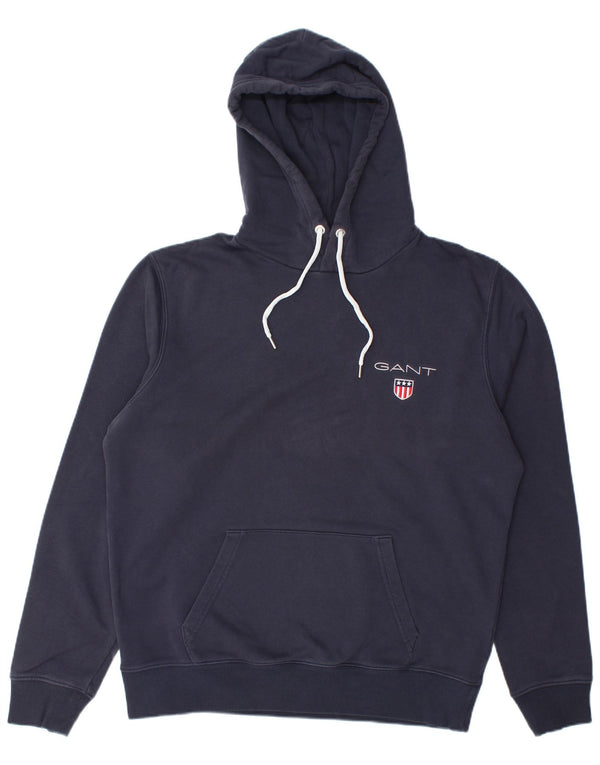 Gant Mens Hoodie Jumper XL Navy Blue Cotton