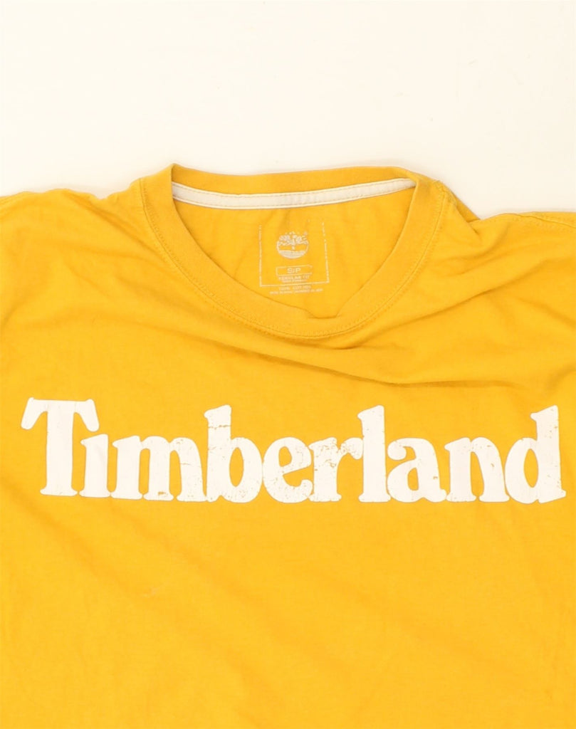 TIMBERLAND Mens Regular Fit Graphic T-Shirt Top Small Yellow Cotton | Vintage Timberland | Thrift | Second-Hand Timberland | Used Clothing | Messina Hembry 