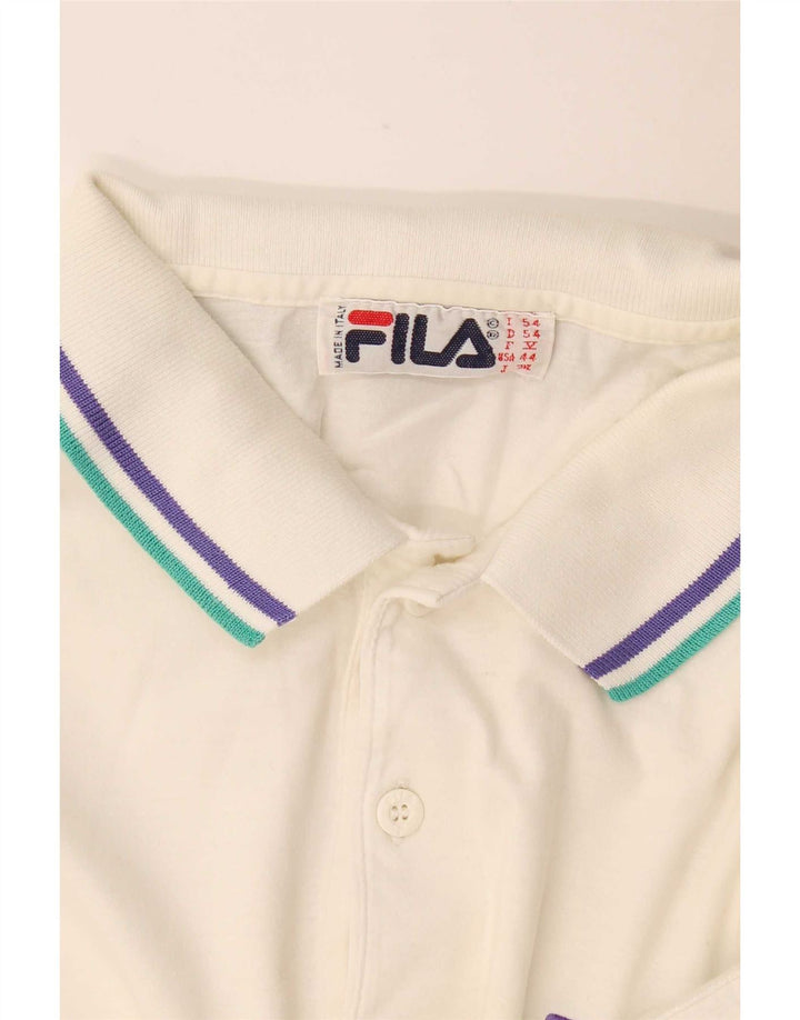 Fila Mens Graphic Polo Shirt IT 54 XL White