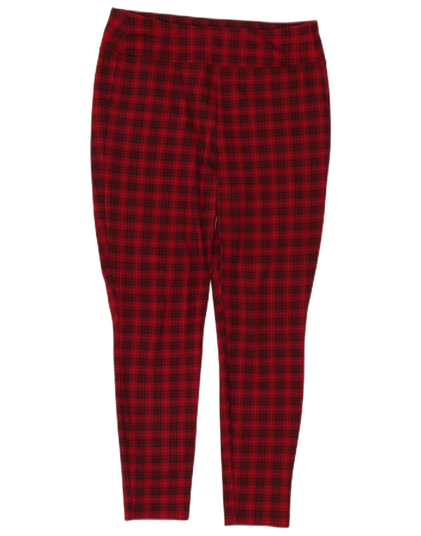 Gap Womens Skinny Casual Trousers Medium W30 L26 Red Check