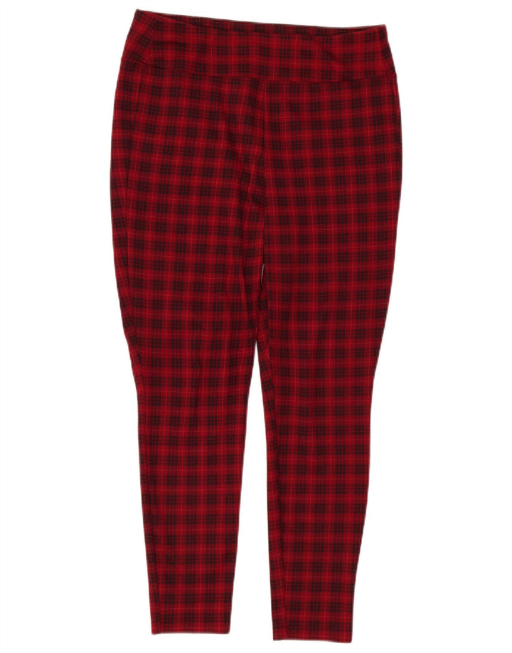 Gap Womens Skinny Casual Trousers Medium W30 L26 Red Check