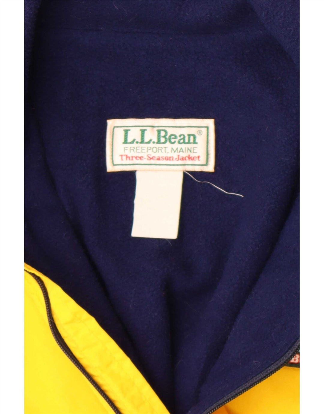 L.L.Bean Mens Bomber Jacket UK 42 XL Yellow Colourblock