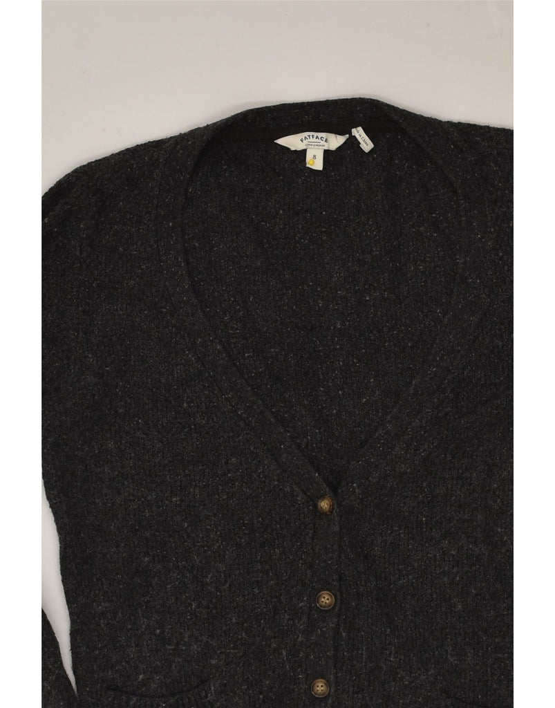 FAT FACE Womens Cardigan Sweater UK 8 Small Black Flecked Cotton | Vintage Fat Face | Thrift | Second-Hand Fat Face | Used Clothing | Messina Hembry 