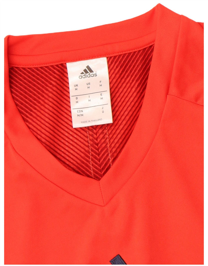 Adidas Mens Irish Clare Graphic T-Shirt Top Medium Red Polyester