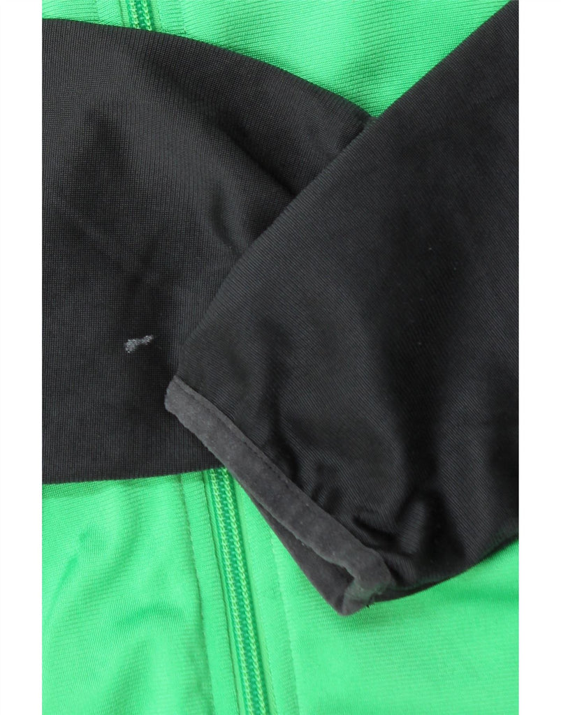 ADIDAS Boys Tracksuit Top Jacket 13-14 Years Green Colourblock Polyester Vintage Adidas and Second-Hand Adidas from Messina Hembry 