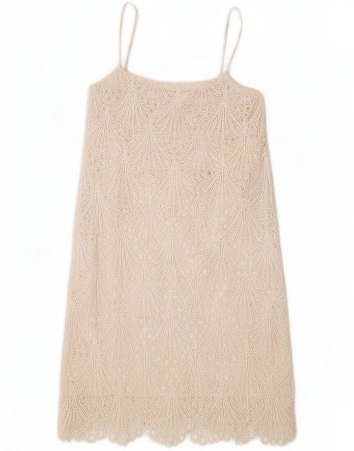 Zara Womens Sundress UK 8 Small White Floral Polyester