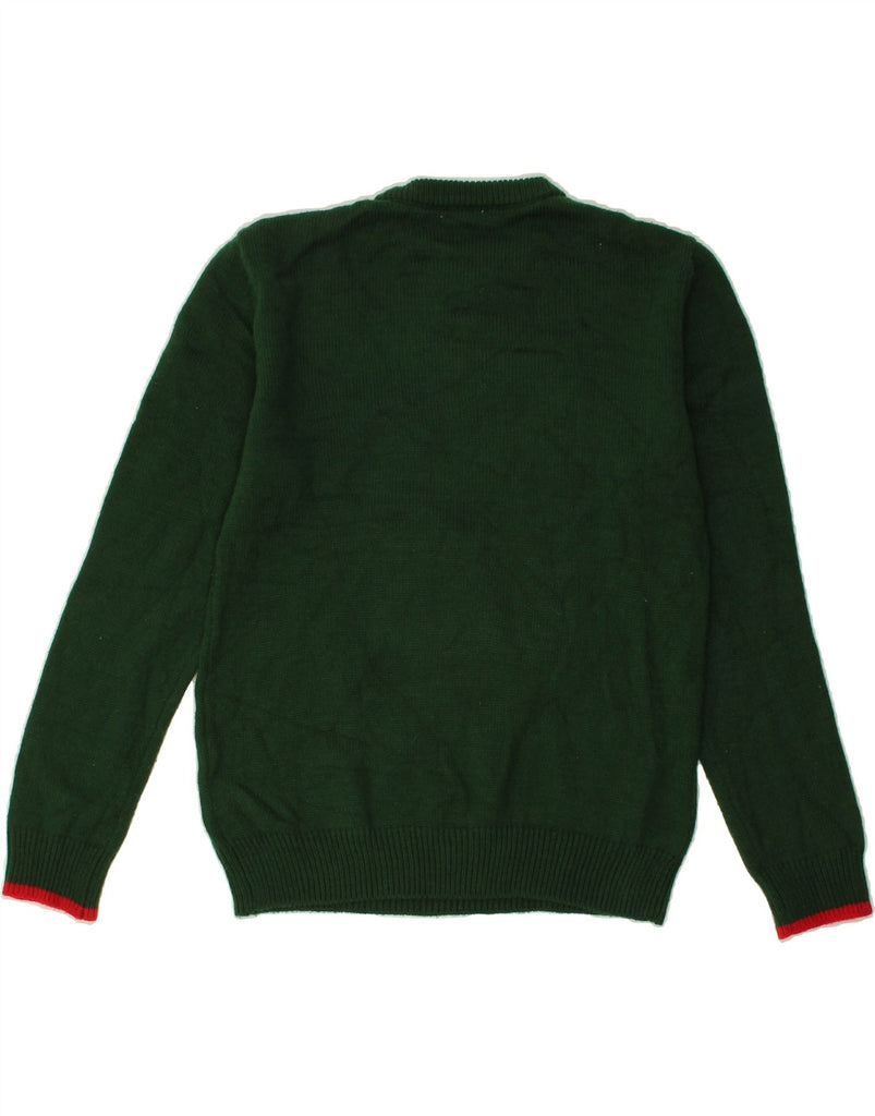 JOULES Womens Graphic Crew Neck Jumper Sweater UK 10 Small Green | Vintage Joules | Thrift | Second-Hand Joules | Used Clothing | Messina Hembry 