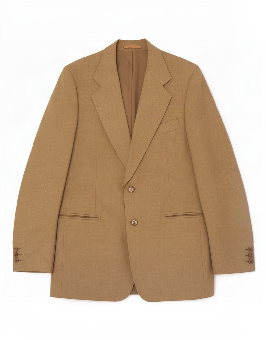 Lebole Mens 2 Button Blazer Jacket UK 38 Medium Khaki