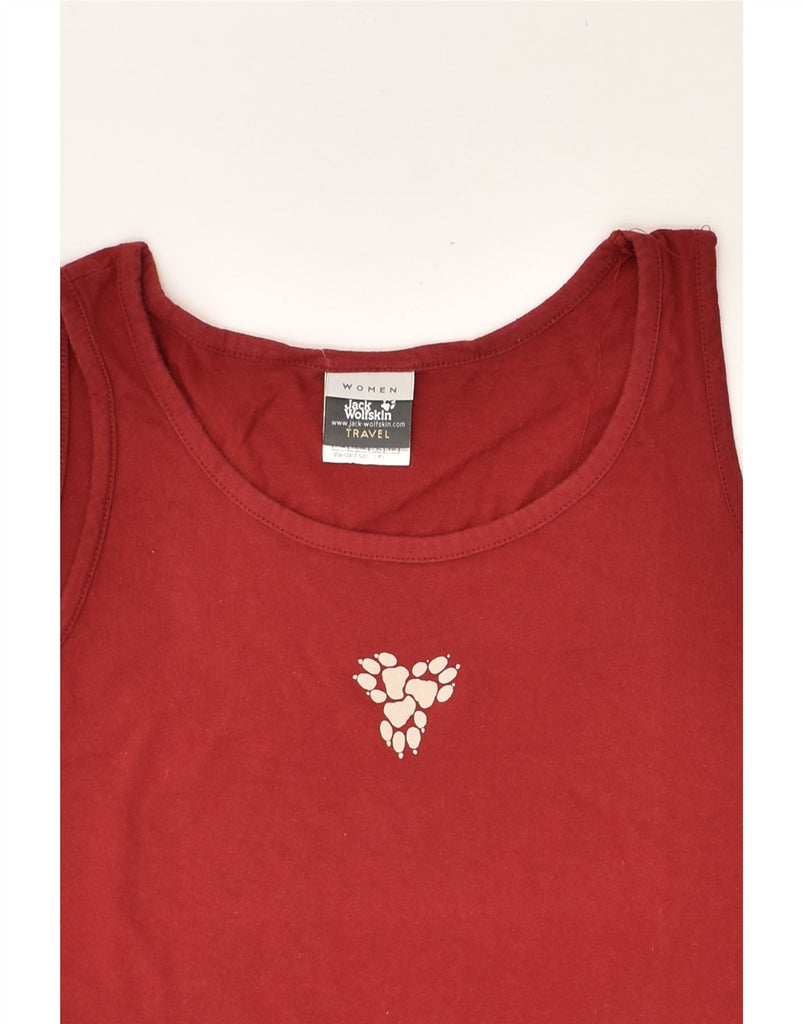 JACK WOLFSKIN Womens Vest Top UK 18 XL Red Cotton | Vintage Jack Wolfskin | Thrift | Second-Hand Jack Wolfskin | Used Clothing | Messina Hembry 