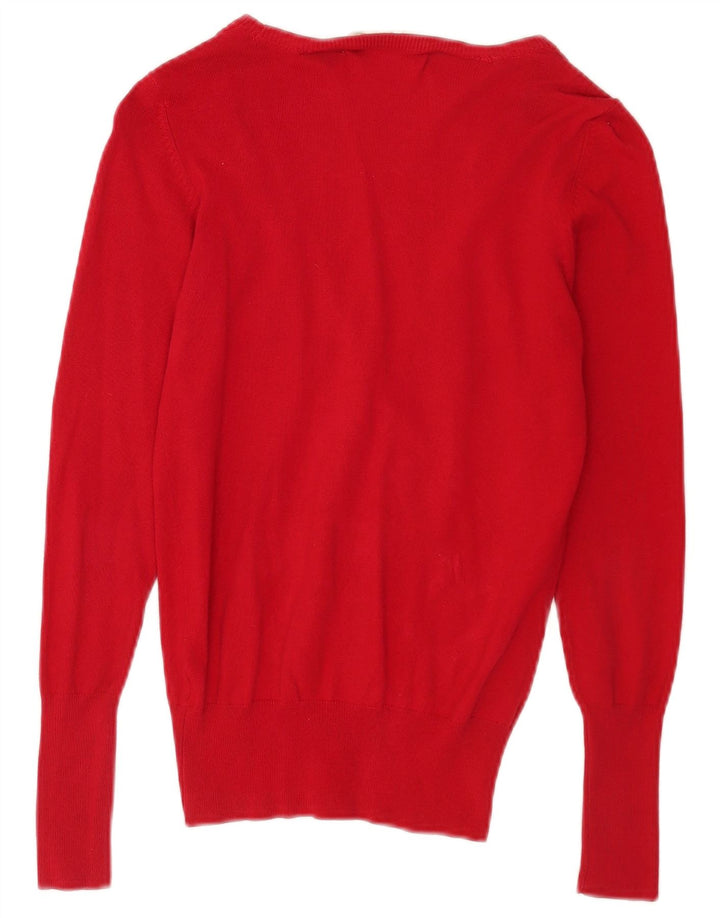 Zara Womens Cardigan Sweater UK 10 Small Red