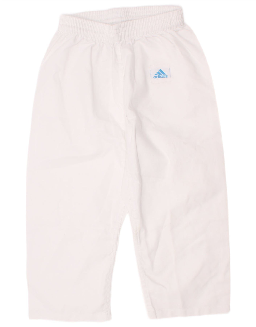 Adidas Boys Crop Tracksuit Trousers 7-8 Years White Polyester