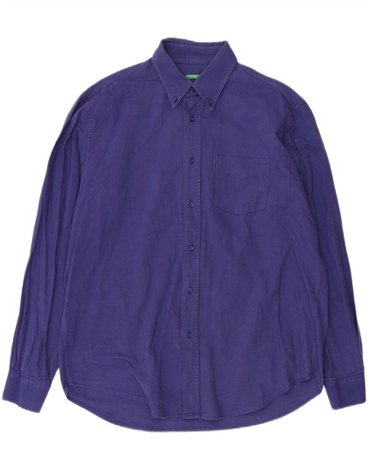 BENETTON Mens Shirt Large Purple