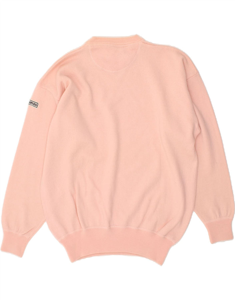 LES COPAINS Mens Crew Neck Jumper Sweater IT 52 Large Pink Wool | Vintage Les Copains | Thrift | Second-Hand Les Copains | Used Clothing | Messina Hembry 