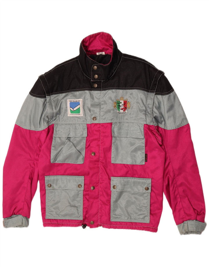 Vintage Mens Utility Jacket UK 42 XL Pink Colourblock Polyamide