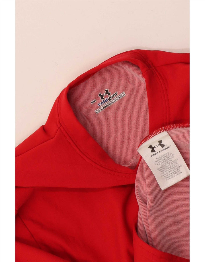 Under Armour Mens Cold Gear Top Long Sleeve Small Red Nylon