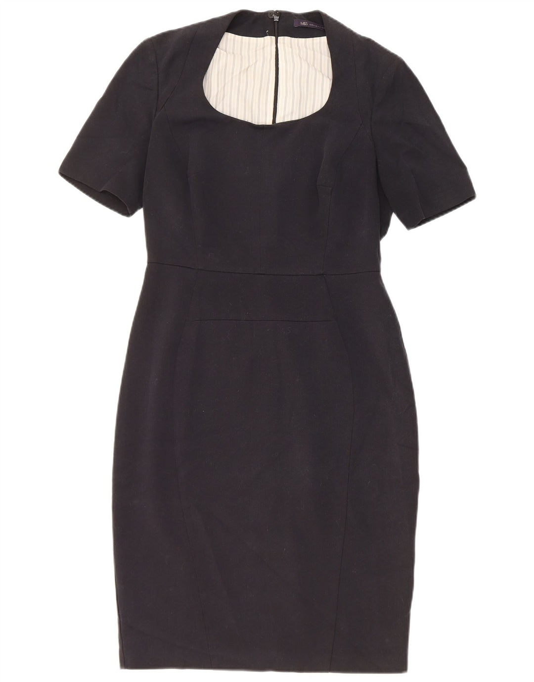 Marks & Spencer Womens Bodycon Dress UK 10 Small Black Polyester