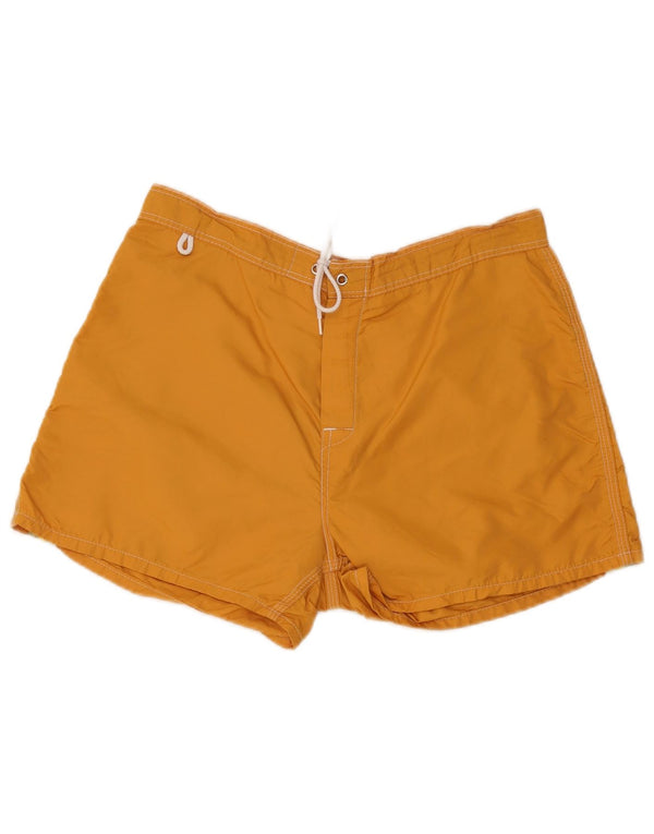 Sundek Mens Swimming Shorts Large Yellow Colourblock Nylon