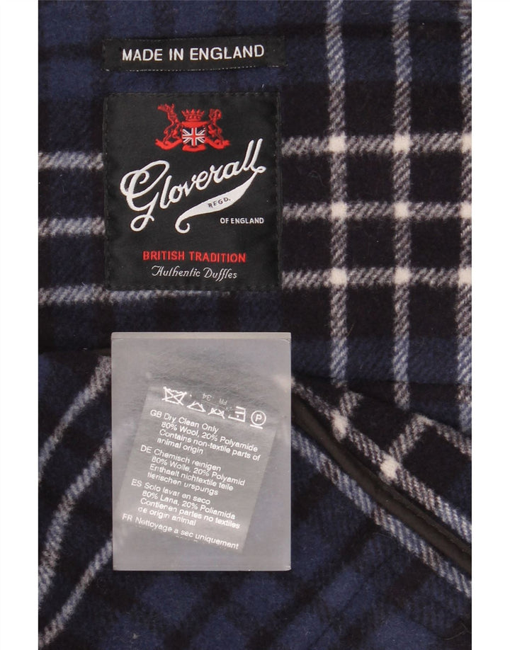 Gloverall Womens Hooded Duffle Coat EU 34 XS Navy Blue Wool