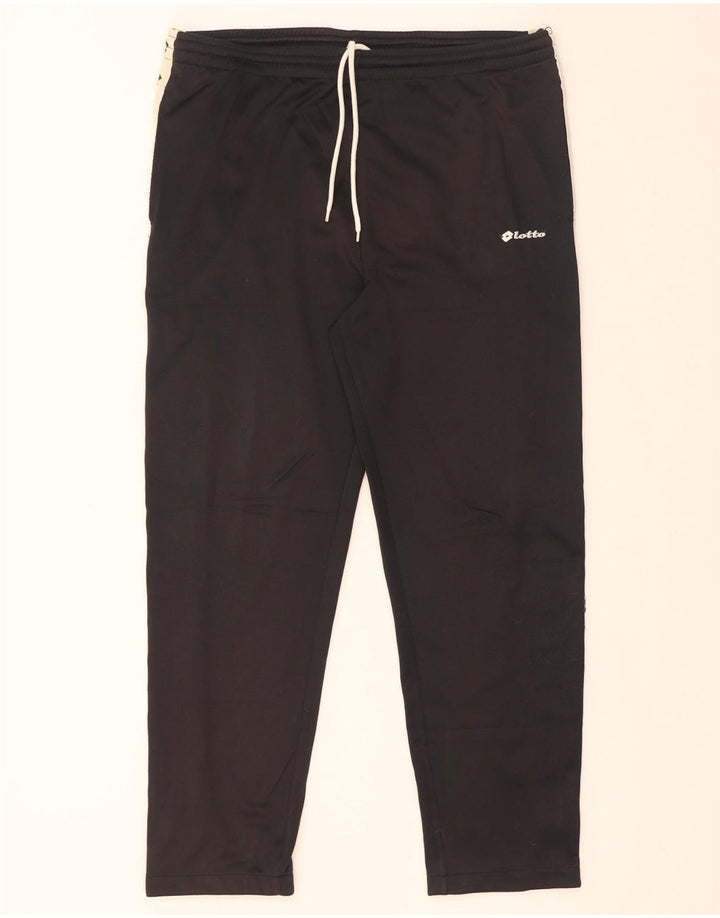 Lotto Mens Graphic Tracksuit Trousers Large  Black Colourblock